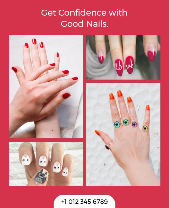 Nail Art Salon Promotion Flyer Template