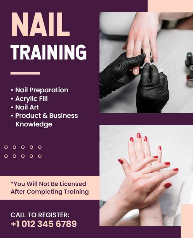 Nail Art Training Workshop Flyer Template