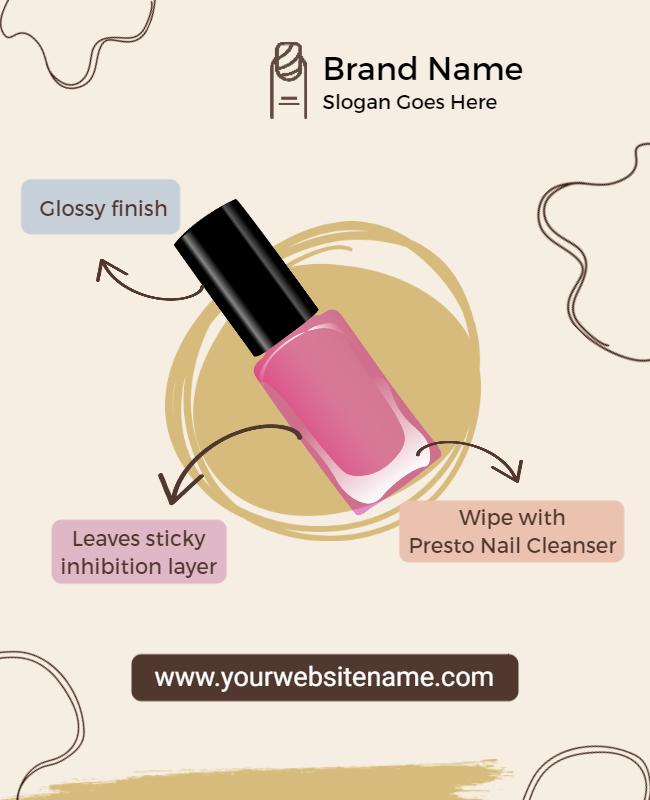 Nail Polish Product Advertisement Flyer Template