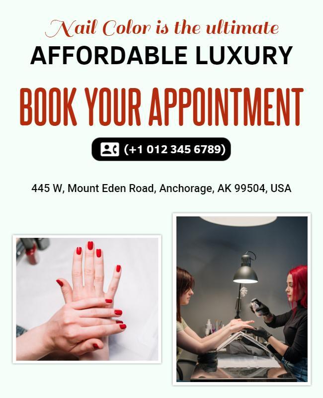 Nail Salon Appointment Booking Flyer Template