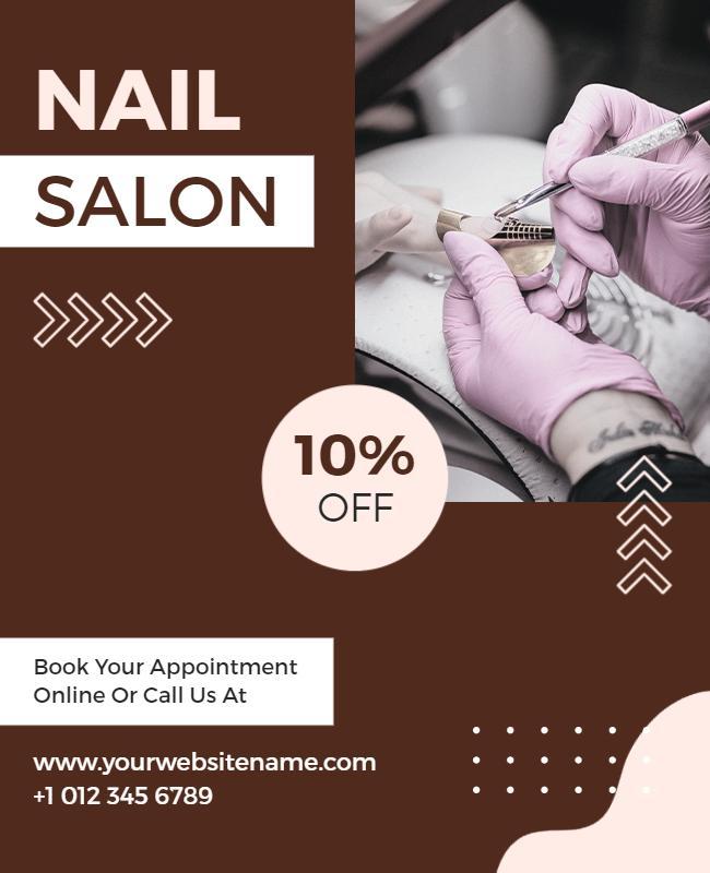 Nail Salon Discount Appointment Flyer Template