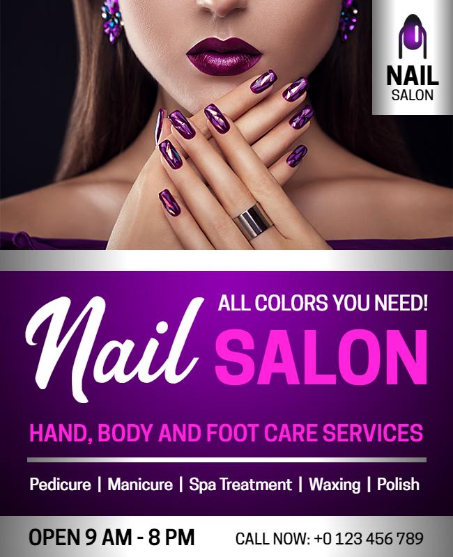 Nail Salon Flyer Designs Template