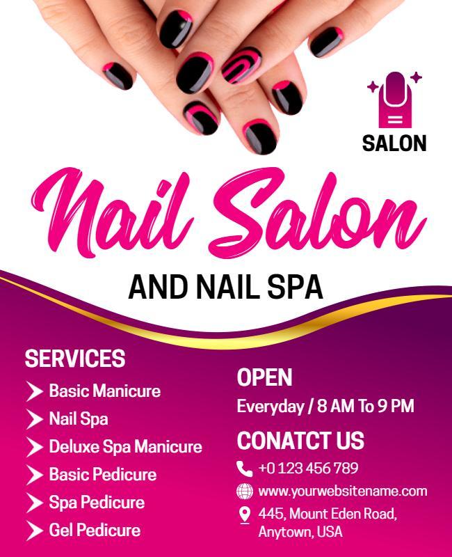 Nail Spa Nail Salon Flyer Template