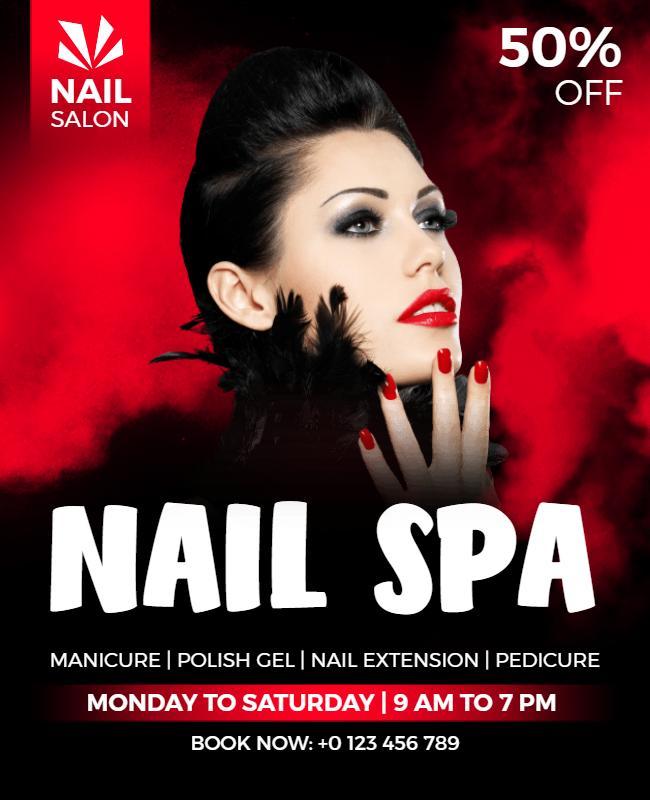 Nail Spa Offer Salon Flyer Template