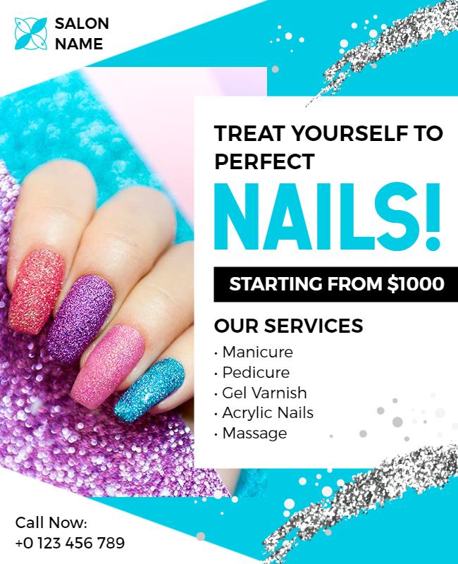 Nails Services Flyer Design Template