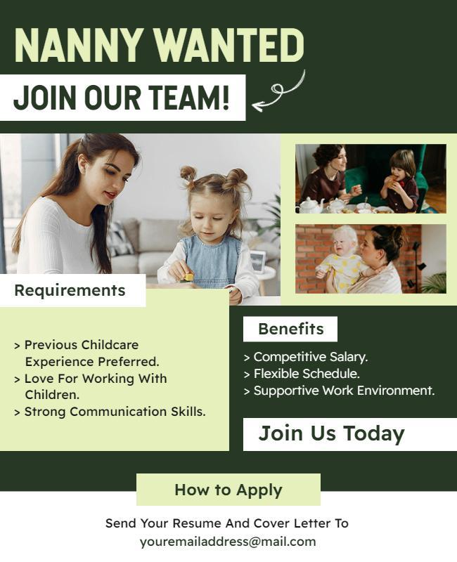 Nanny Recruitment Join Our Team Flyer Template