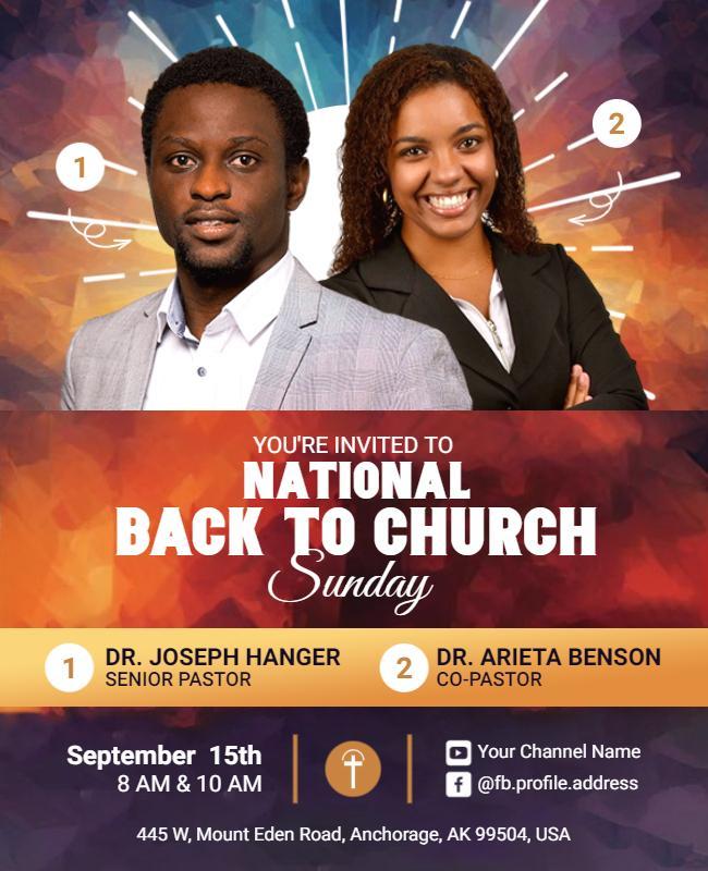 National Back to Church Sunday Event Flyer Template