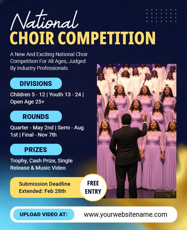 National Choir Singing Competition Poster Template
