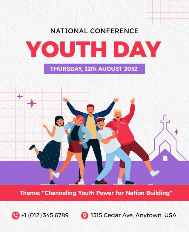 National Conference Youth Day Flyer Template