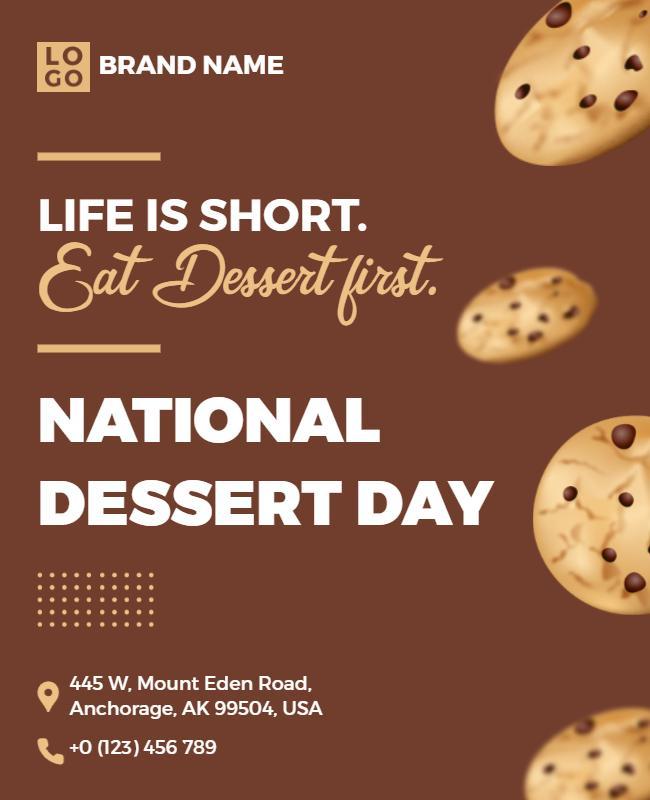 National Dessert Day Celebration Flyer Template