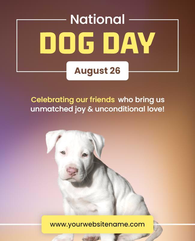 Fun Colorful Dog Day Celebration Flyer Template