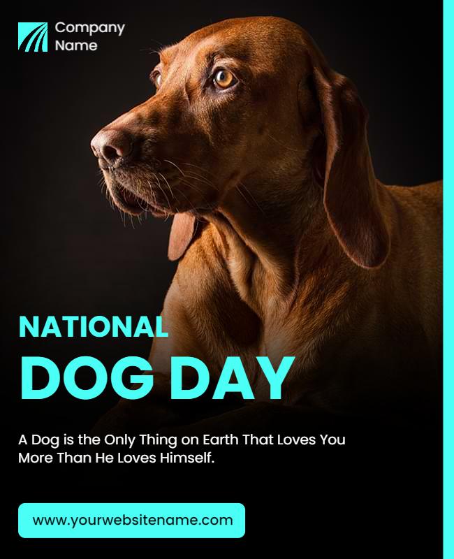 National Dog Day Celebration Flyer Template