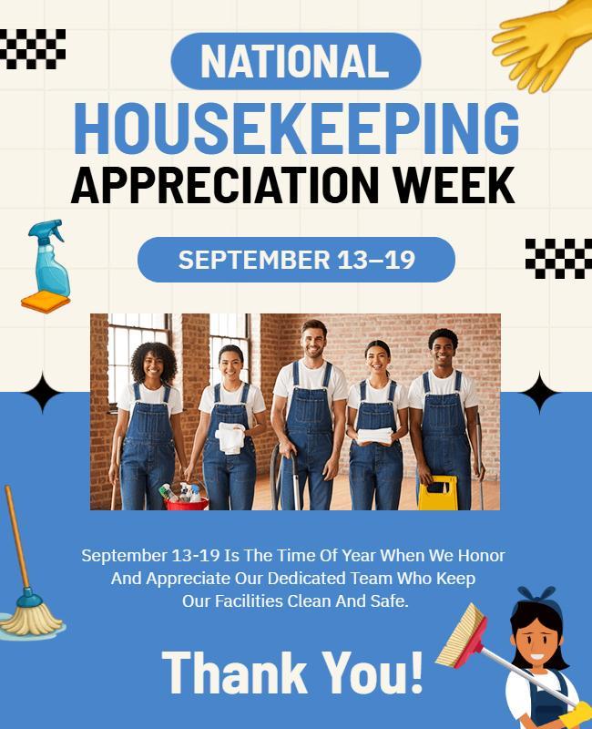 National Housekeeping Appreciation Week Flyer Template