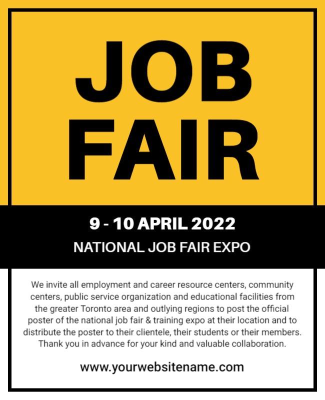 National Job Fair Event Flyer Template