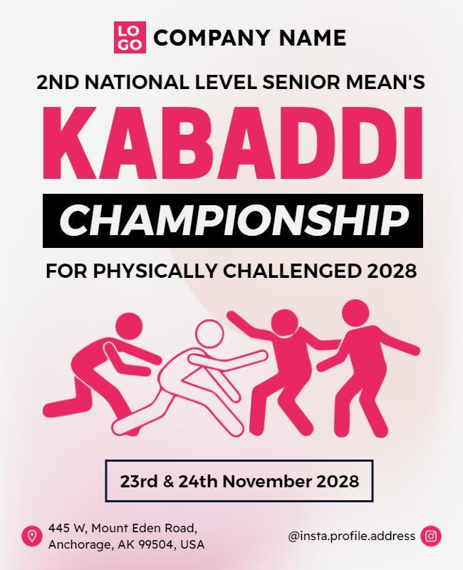 National Kabaddi Championship Event Flyer Template