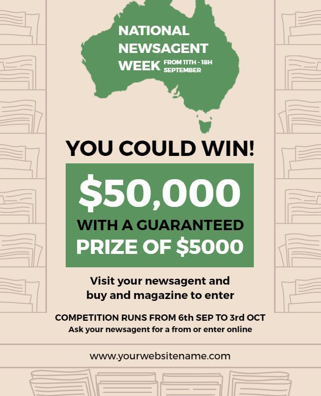 National Newsagent Week Competition Flyer Template