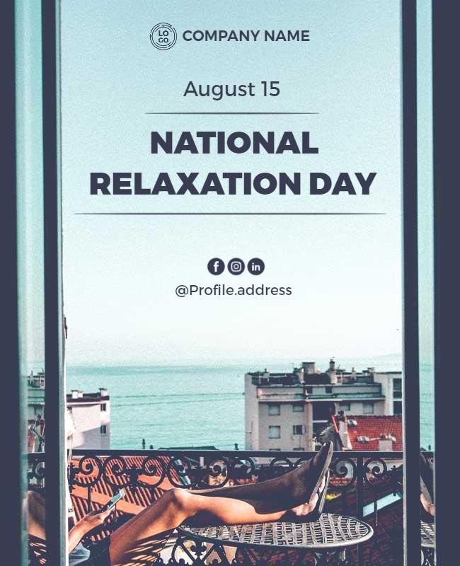 National Relaxation Day Outdoor Event Flyer Template