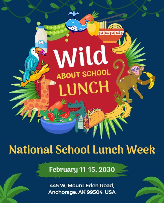 National School Lunch Week Celebration Flyer Template