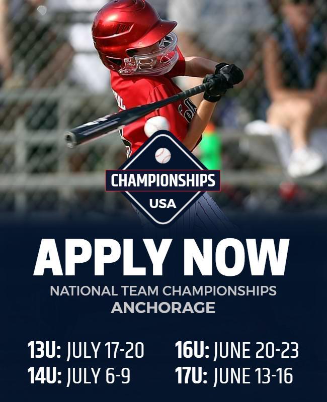 National Team Baseball Championships Flyer Template