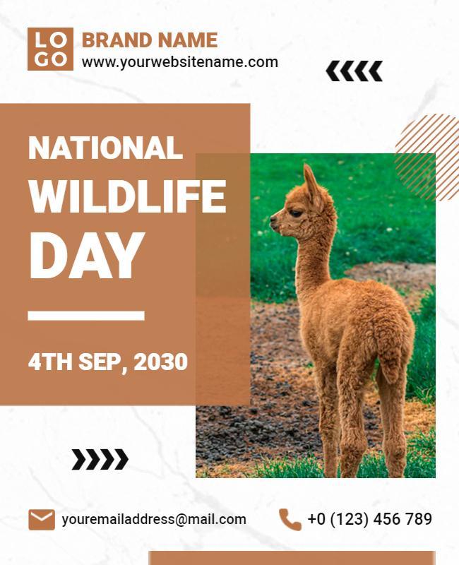 National Wildlife Day Celebration Flyer Template