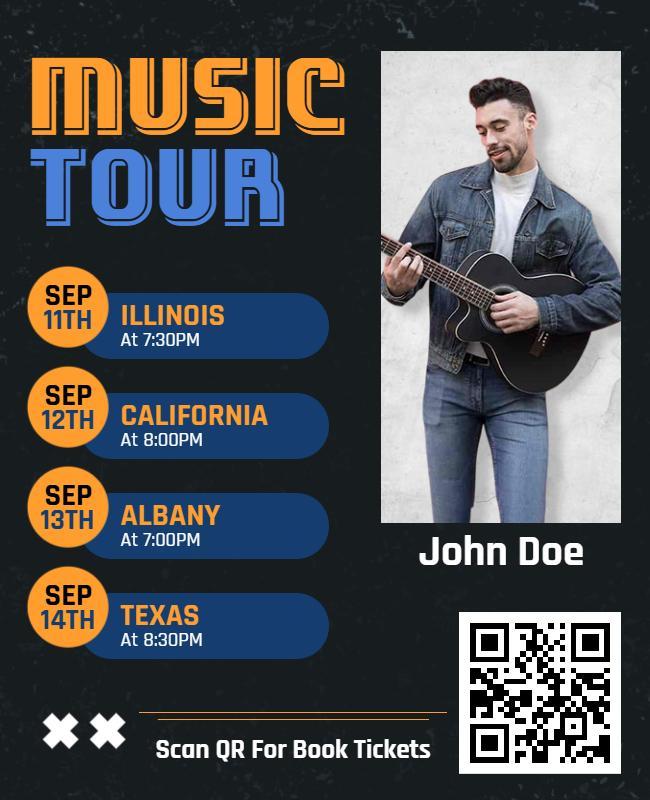 Nationwide Music Tour Events Flyer Template