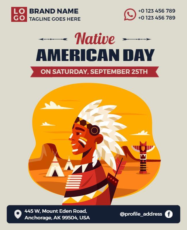 Native American Heritage Celebration Flyer Template