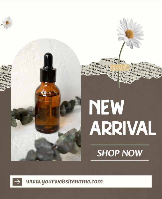 Natural Aesthetic Herbal Skincare Product Poster Template