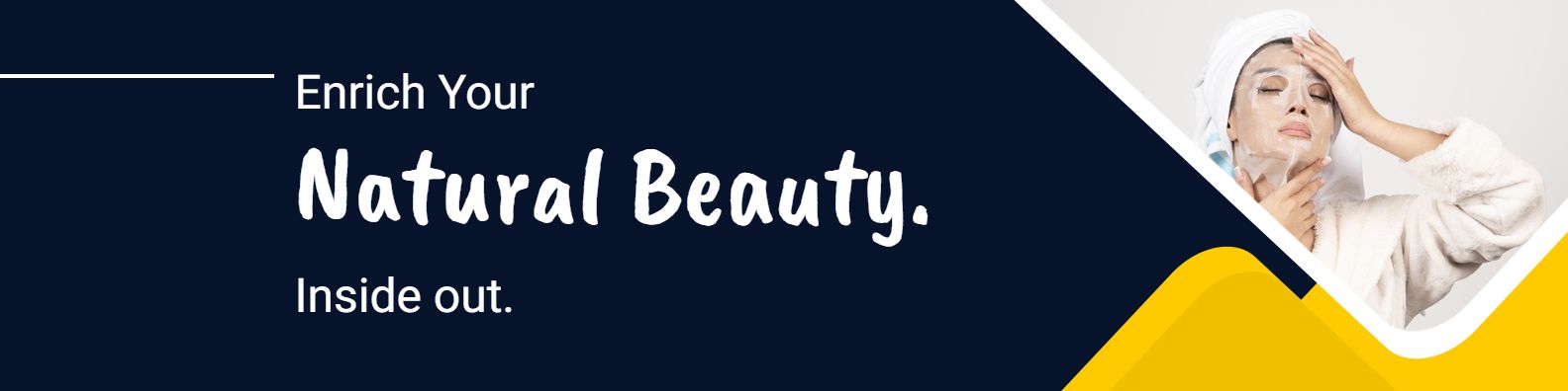 Natural Beauty Focus with Relaxing Blue and Yellow Banner Template