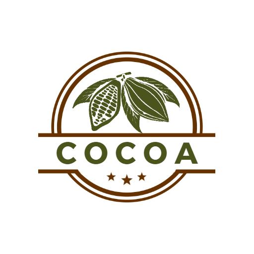 Natural Green Cocoa Pod Design Showcasing Organic Ingredients Logo Template
