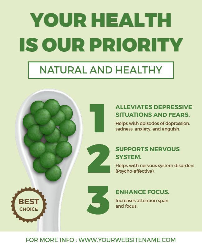 Natural Health Benefits Promotion Flyer Template