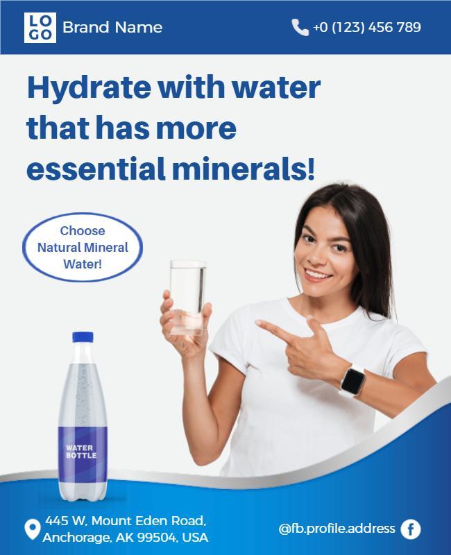 Natural Mineral Water Promotion Flyer Template