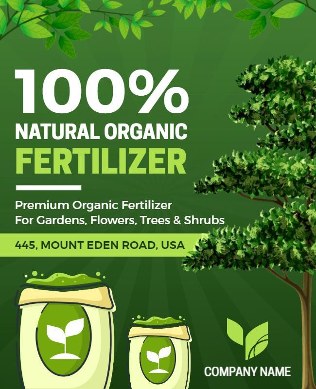 Natural Organic Fertilizer Promotion Flyer Template