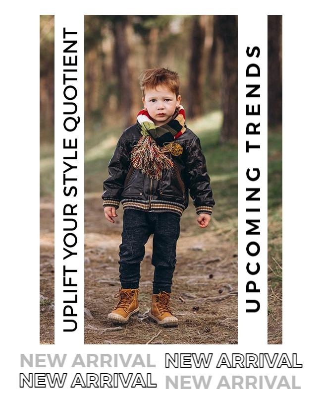 Natural Outdoor Children's Fashion Trends Poster Template