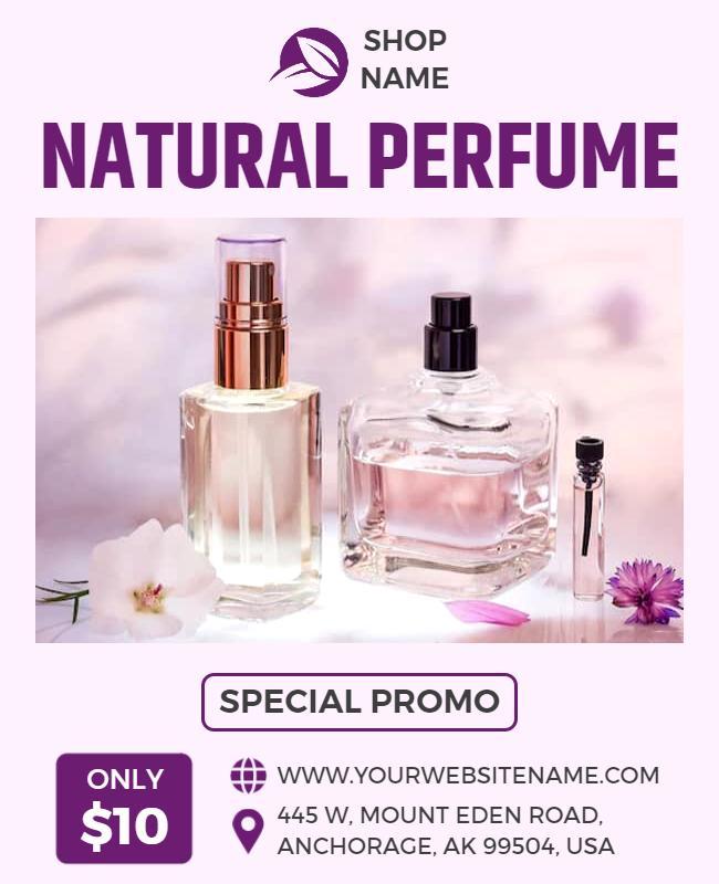 Natural Perfume Promotional Flyer Template