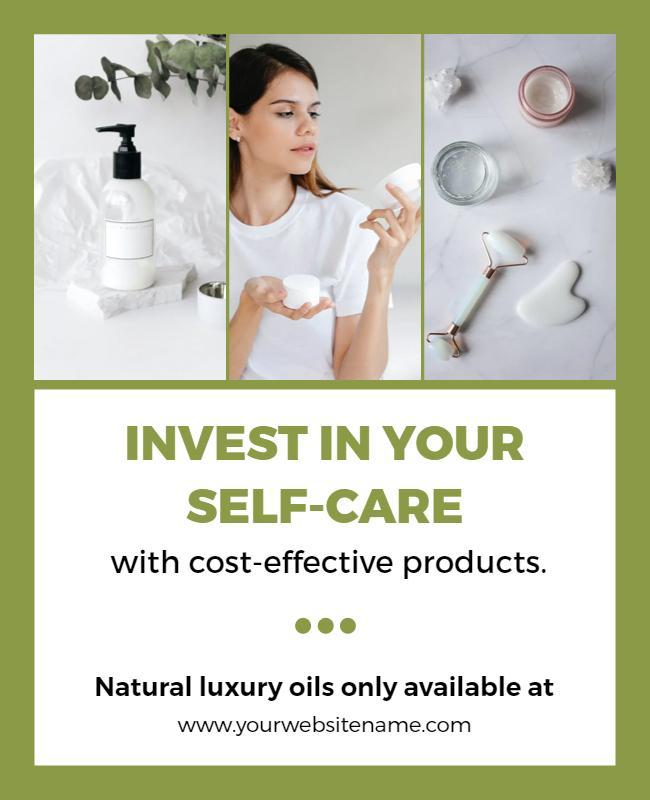 Natural Skincare Product Promotion Flyer Template