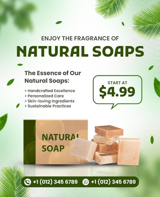 Natural Soaps Promotional Flyer Template