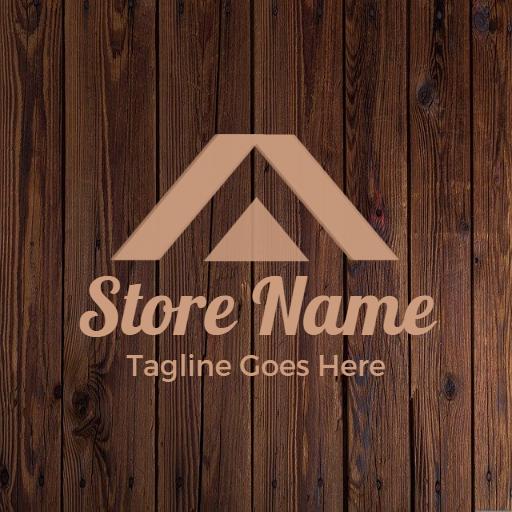 Natural Wood Grain Background for Plywood Store Logo Template