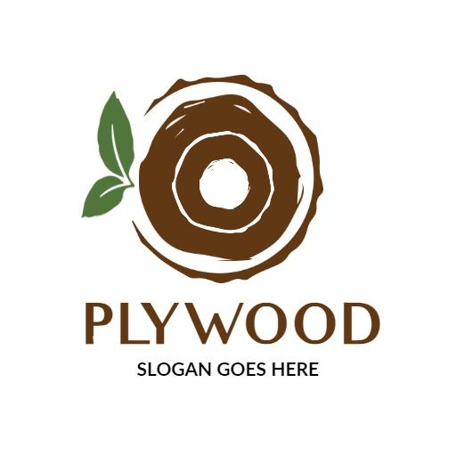 Natural Wood Grain Design Featuring Plywood Industry Logo Template