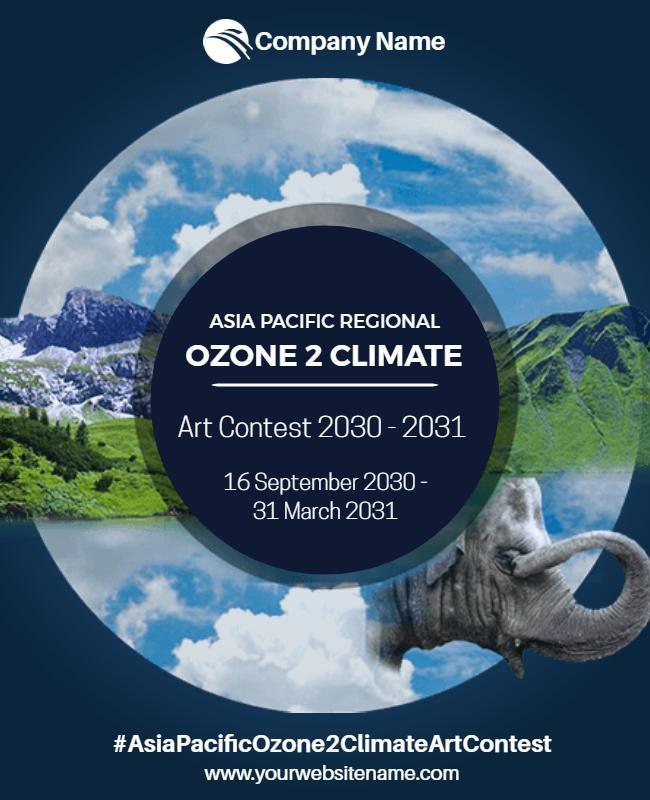 Nature-Inspired Ozone 2 Climate Art Contest Poster Template