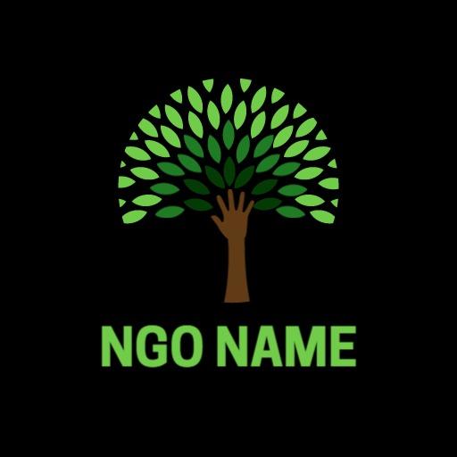 Nature-Inspired Tree Symbolizing Growth in NGO Services Logo Template
