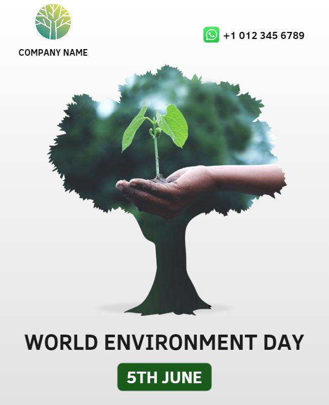 Nature-Inspired World Environment Day Celebration Poster Template