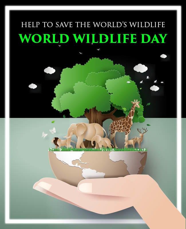 Nature-Inspired World Wildlife Day Conservation Poster Template