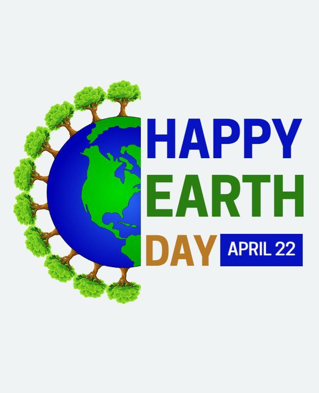Nature-Themed Colorful Earth Day Celebration Poster Template