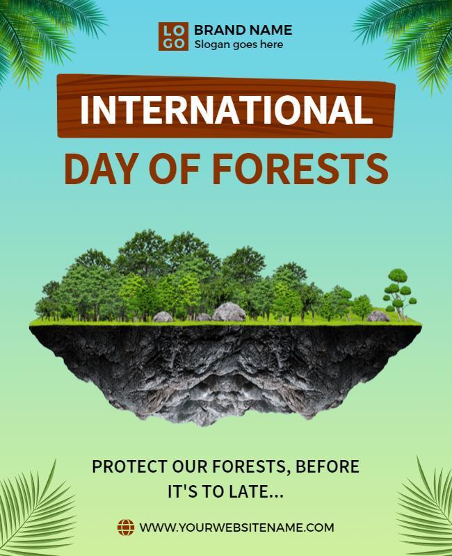 Nature-Themed Earth Day Awareness Poster Template