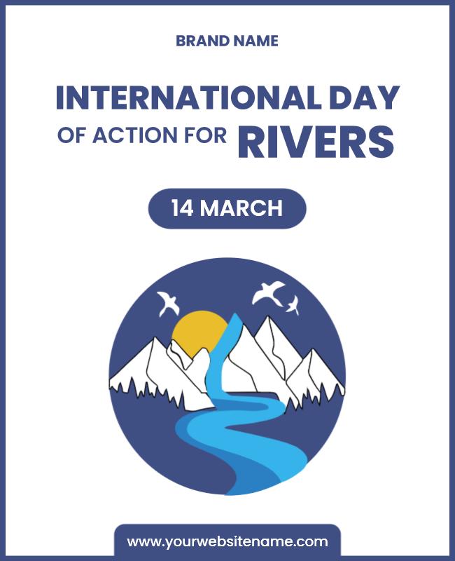 Nature-Themed International Day for Rivers Poster Template