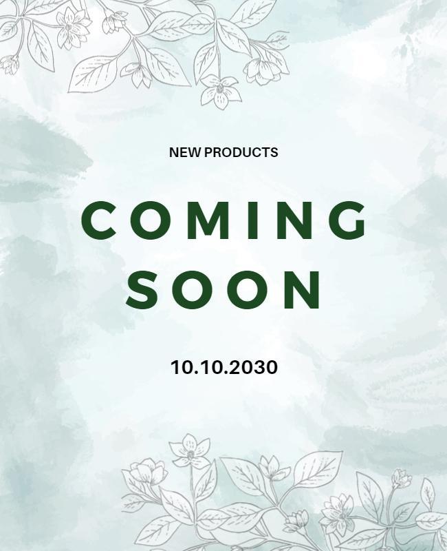 Nature Themed Product Launch Announcement Flyer Template