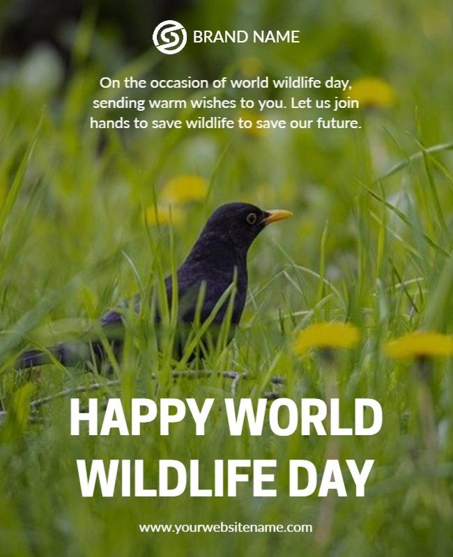 Nature-Themed Wildlife Conservation Awareness Poster Template