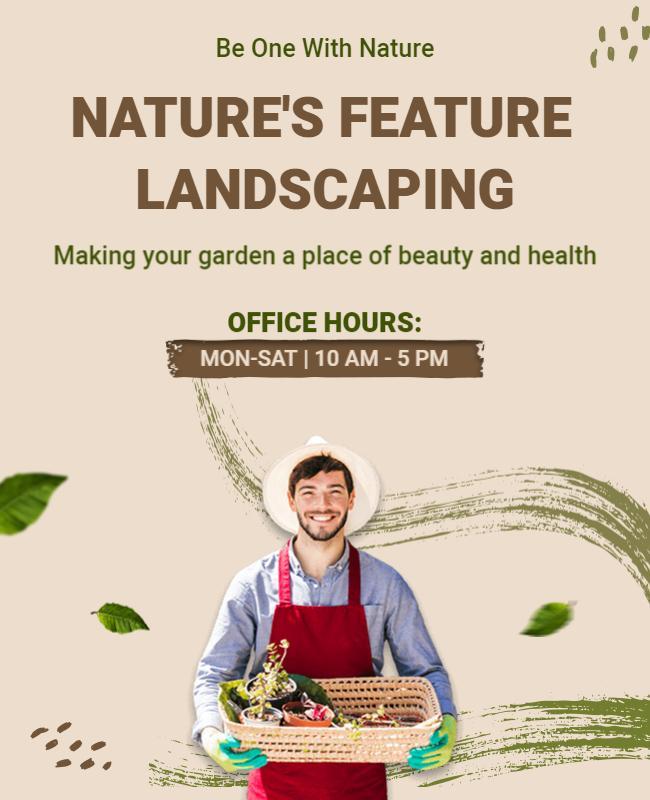 Natures Feature Landscaping Flyer Template