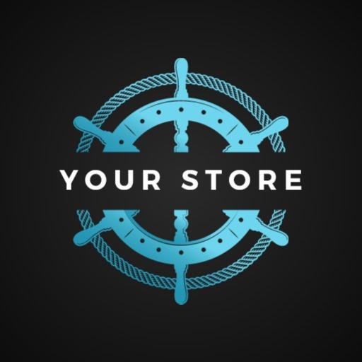 Nautical Design with a Blue Gradient Features Logo Template