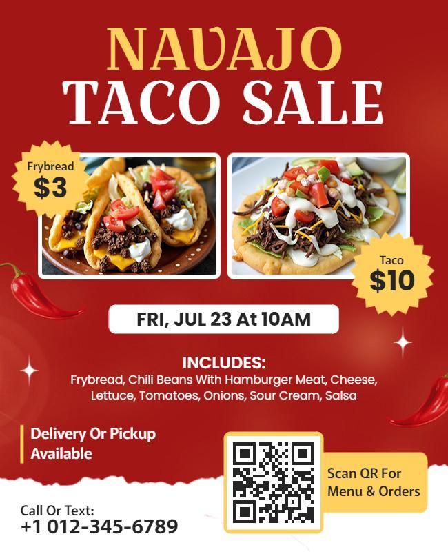 Navajo Taco Sale Flyer Template